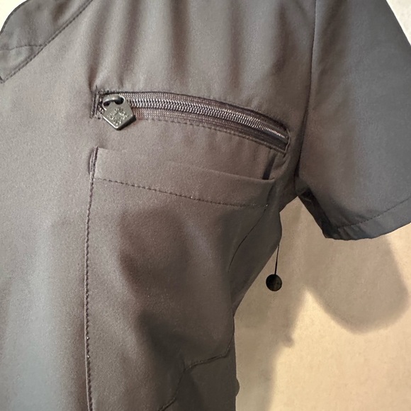 Med Couture Gray and Black Scrub Tops - Picture 7 of 15